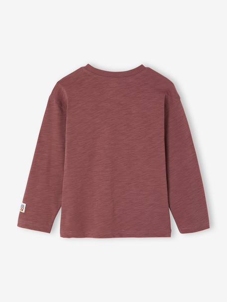 T-shirt manches longues floqué garçon bois de rose - vertbaudet enfant 