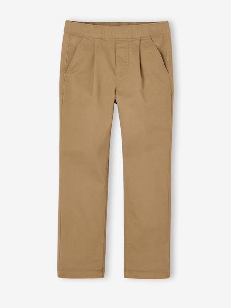 Pantalon garçon esprit chino coupe loose beige - vertbaudet enfant 