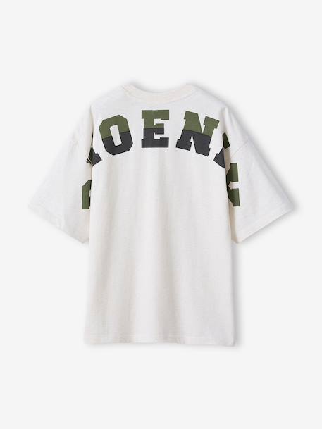 T-shirt garçon oversize Phoenix blanc chiné - vertbaudet enfant 