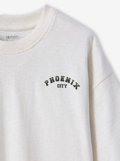 Oversized T-shirt Phoenix JONEN gemêleerd wit - vertbaudet enfant 