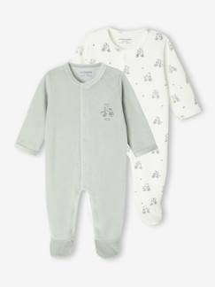 -2-delige babyset in fluweel/velours