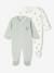 Lot de 2 pyjamas bébé naissance en velours beige+rose+vert d'eau - vertbaudet enfant 