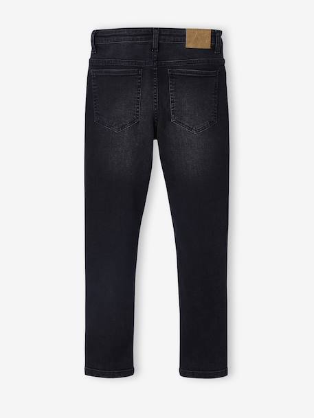 Slim fit jeans met destroyed effect JONEN stone+zwart denim - vertbaudet enfant 