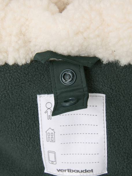 Parka 3 en 1 bébé avec gilet amovible en sherpa vert sapin - vertbaudet enfant 