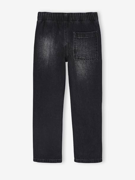 Wijde jongensbroek, eenvoudig aan te trekken gebleekt denim+grijs+ongewassen denim+stone+zwart denim - vertbaudet enfant 