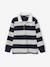 Polo rayé garçon gris chiné+vert - vertbaudet enfant 