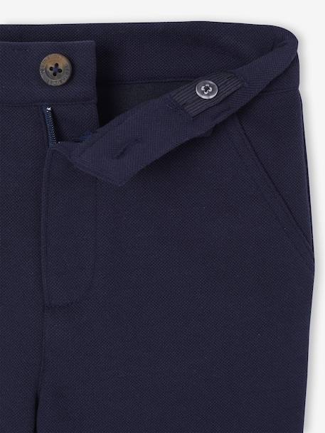 Pantalon garçon cérémonie en maille piquée marine - vertbaudet enfant 