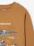 T-shirt manches longues imprimé garçon avec reliefs blanc chiné+noix de pécan - vertbaudet enfant 