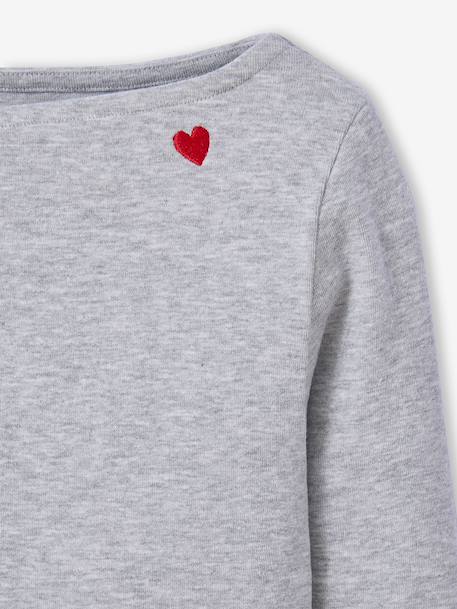 Set van 2 t-shirts in ribstof voor meisjes JONEN gemêleerd grijs - vertbaudet enfant 