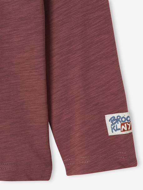 T-shirt manches longues floqué garçon bois de rose - vertbaudet enfant 