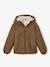 Coupe-vent garçon doublé sherpa à capuche caramel+kaki+marine - vertbaudet enfant 