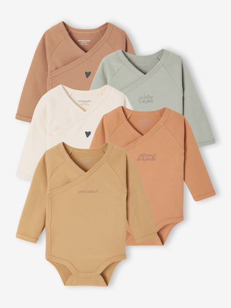 Bébé-Lot de 5 bodies Basics ouverture naissance