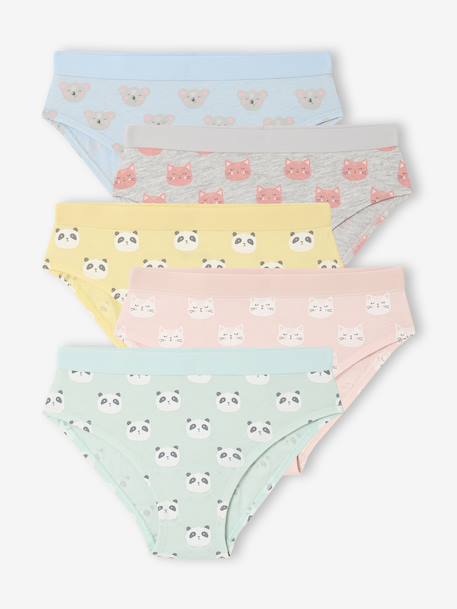 Fille-Lot de 5 culottes animaux fille