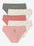 Set van 5 bijpassende slipjes voor meisjes rozen - vertbaudet enfant 