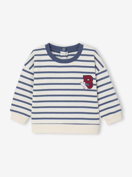 Ensemble sweat-shirt + pantalon bébé bleu grisé - vertbaudet enfant 