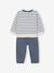 Ensemble sweat-shirt + pantalon bébé bleu grisé - vertbaudet enfant 