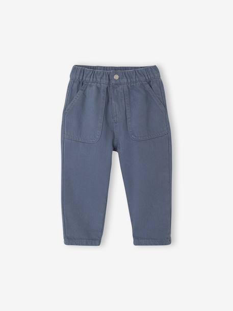 Ensemble sweat-shirt + pantalon bébé bleu grisé - vertbaudet enfant 