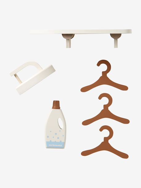 Machine à laver et à repasser avec accessoires en bois FSC® écru - vertbaudet enfant 