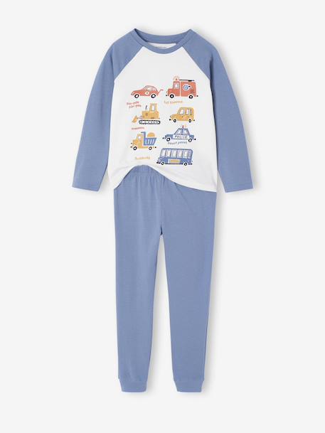 Lot de 2 pyjamas garçon imprimés véhicules bleu nuit - vertbaudet enfant 