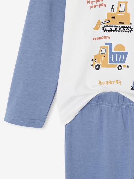 Lot de 2 pyjamas garçon imprimés véhicules bleu nuit - vertbaudet enfant 