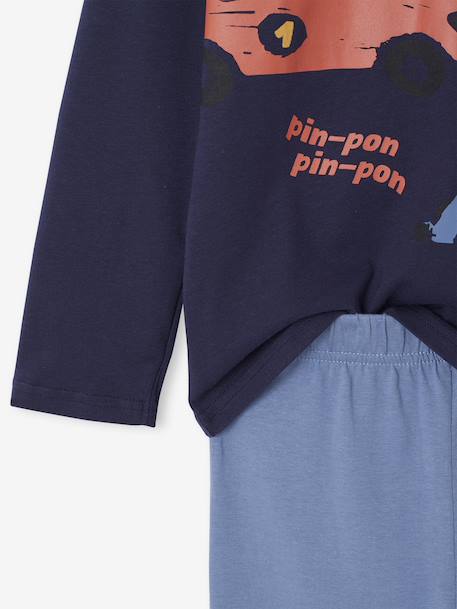 Lot de 2 pyjamas garçon imprimés véhicules bleu nuit - vertbaudet enfant 