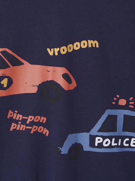 Lot de 2 pyjamas garçon imprimés véhicules bleu nuit - vertbaudet enfant 