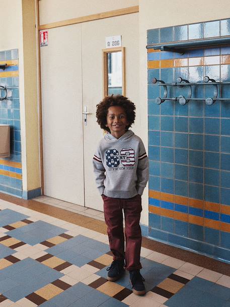 Pantalon garçon  fluide facile à enfiler garçon bleu nuit+terracotta - vertbaudet enfant 