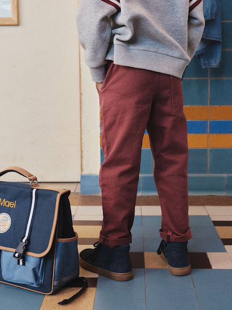 Pantalon garçon  fluide facile à enfiler garçon bleu nuit+terracotta - vertbaudet enfant 