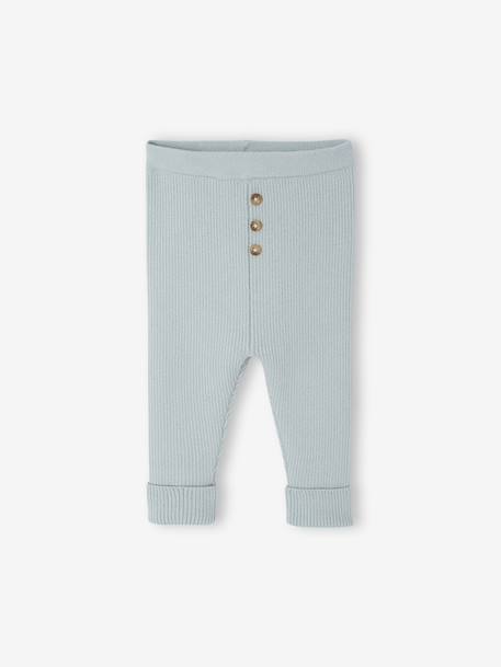 Tricot meegroeilegging baby blauwgroen+gemêleerd beige+grijs - vertbaudet enfant 