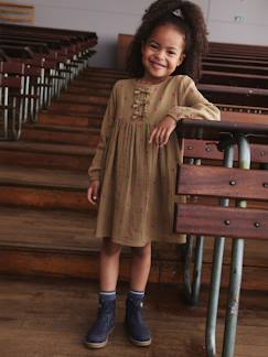 -Robe en gaze de coton avec noeuds fantaisie fille