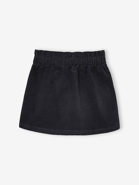 Fluwelen rok met zakjes hartjes antraciet+kaneel+zachtpaars - vertbaudet enfant 