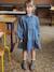 Robe en denim léger fille bleu moyen+denim gris - vertbaudet enfant 