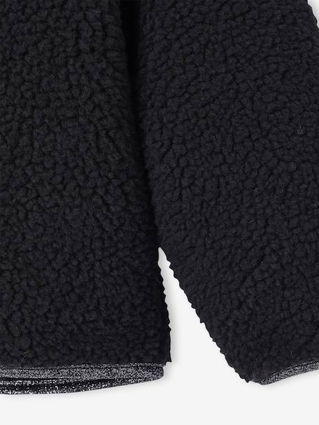 Sherpa meisjesvest antraciet+vanille - vertbaudet enfant 