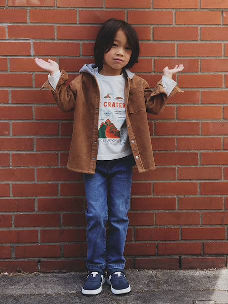 Jean garçon droit morphologique MEDIUM garçon DENIM BRUT+STONE - vertbaudet enfant 