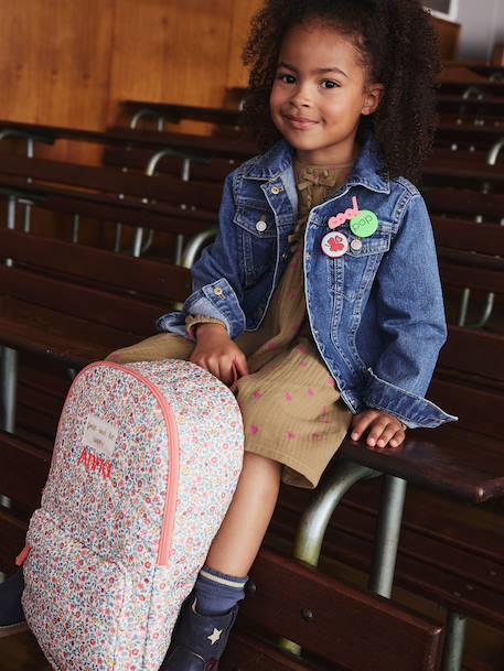 Sac à dos fille personnalisable Bergamotte rose poudré - vertbaudet enfant 