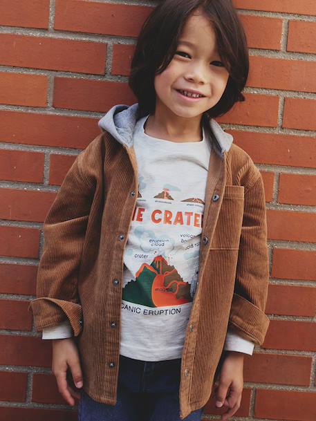 Garçon-Chemise en velours garçon capuche molleton