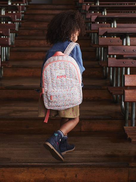 Sac à dos fille personnalisable Bergamotte rose poudré - vertbaudet enfant 