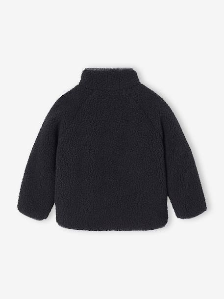 Sherpa meisjesvest antraciet+vanille - vertbaudet enfant 