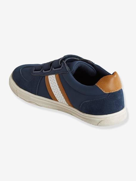 Tennisschoenen met klittenband voor jongens bruin+NAVY - vertbaudet enfant 