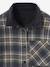 Chemise garçon réversible flanelle et velours anthracite - vertbaudet enfant 