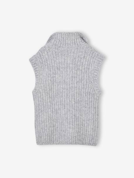 Pull camionneur sans manches fille gris chiné - vertbaudet enfant 