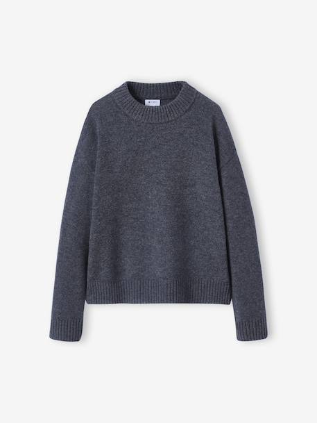 Pull mélange cachemire fille gris - vertbaudet enfant 