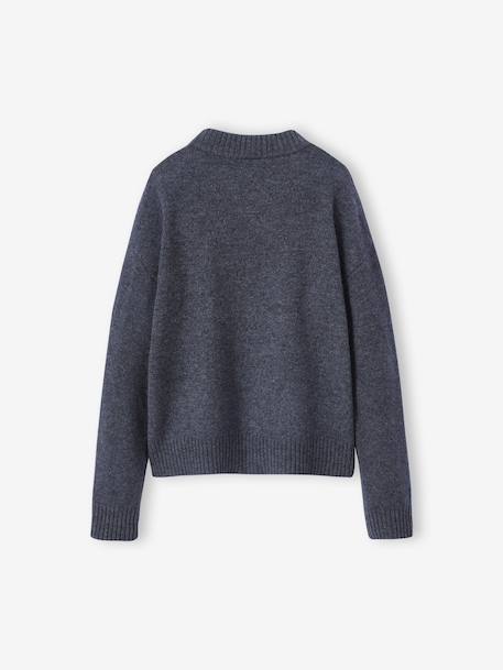 Pull mélange cachemire fille gris - vertbaudet enfant 