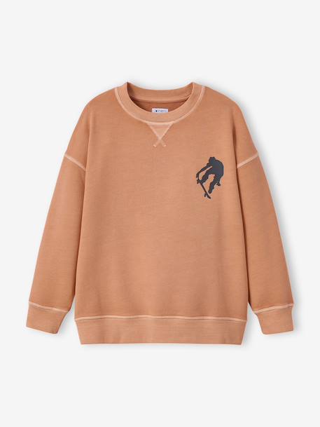 Lot 2 de sweats garçon unis col rond caramel - vertbaudet enfant 