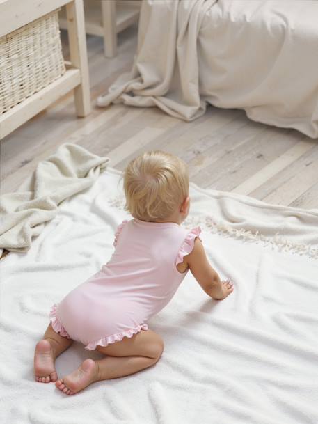 Ensemble combishort et bandeau naissance rose - vertbaudet enfant 