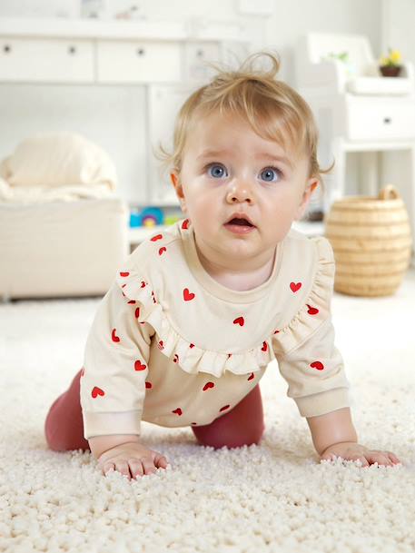 Bébé-Ensemble bébé fille sweat à volant + legging