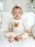 Set sweater en broek baby BEIGE CLAIR RAYE+gemêleerd blauw+lichtroze - vertbaudet enfant 