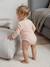 Lot de 2 bodies bébé manches longues en maille pointelle rose pâle - vertbaudet enfant 