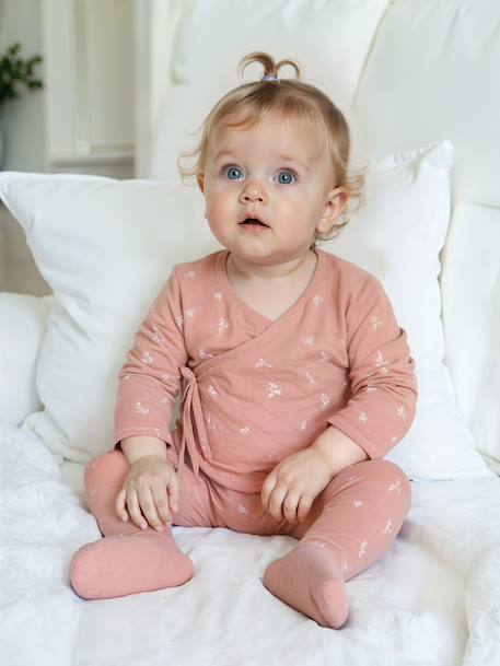 Ensemble naissance fleuri rose - vertbaudet enfant 