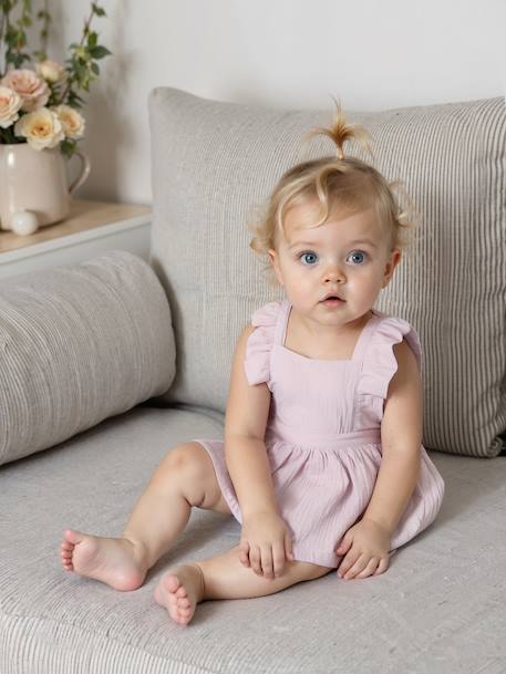 Bébé-Robe naissance avec culotte cache-couche intégrée